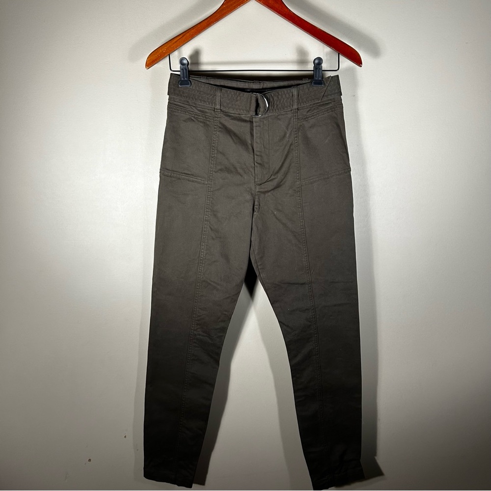 A.L.C. Romeo Green Belted High Waisted Pants in Thyme Size 4
